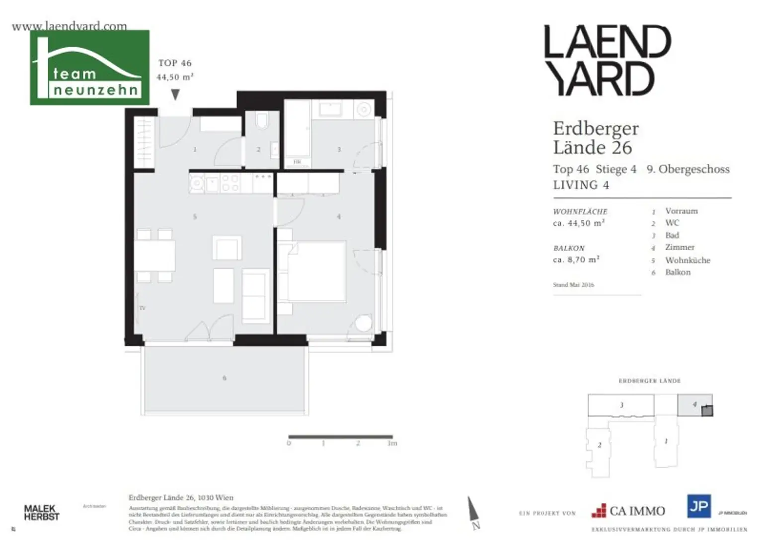2- Zimmer Wohnung in 1030 Wien - Einbauküche und Freifläche inklusive - ab 01.02.2026 beziehbar!