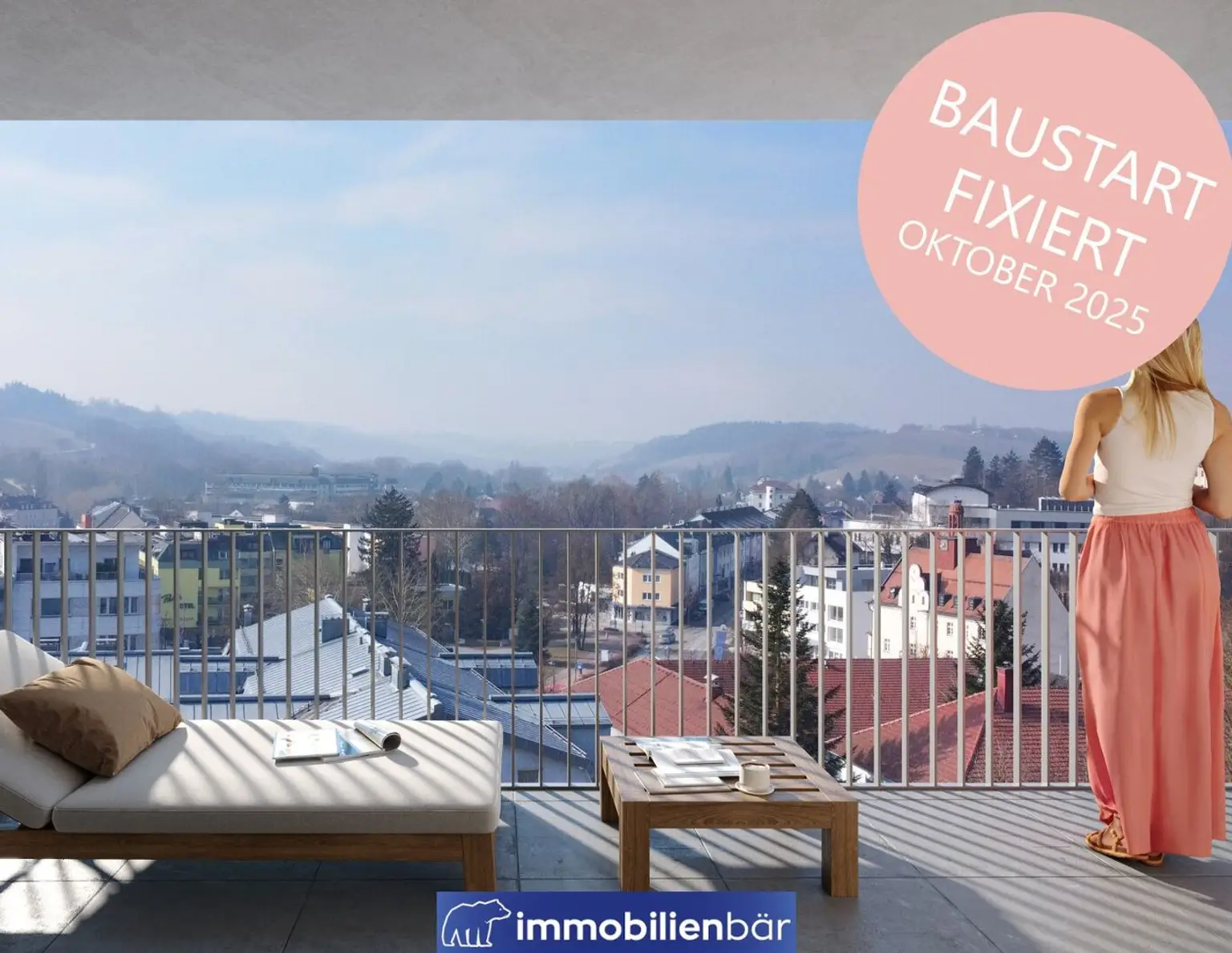 Baustart Oktober 2025 fixiert - Traumhafte Dachgeschosswohnung über den Dächern von Bad Schallerbach