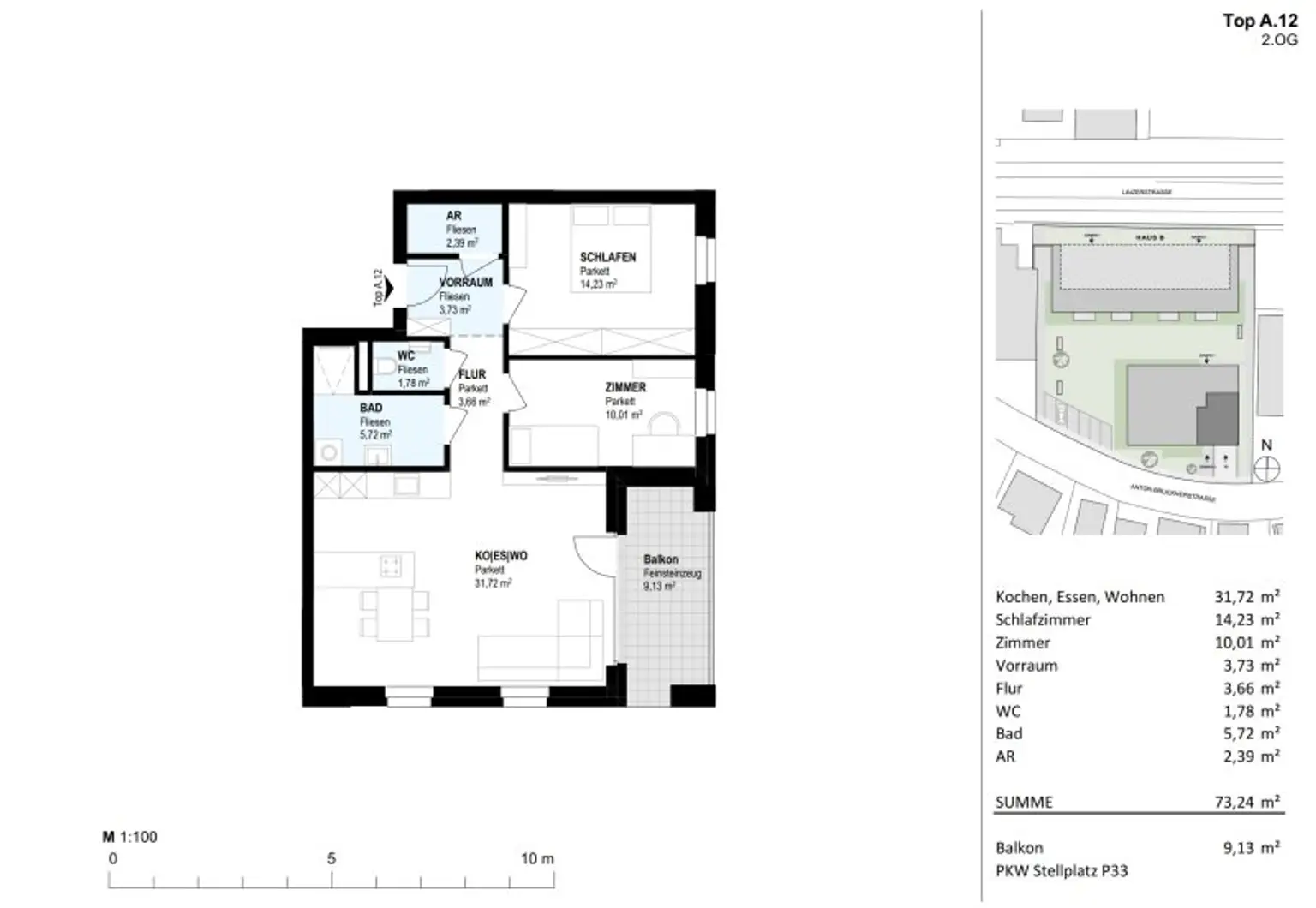 Helle freundliche Terrassenwohnung Top A.12 - Neubauprojekt SCHÖN | DORF | BLICK