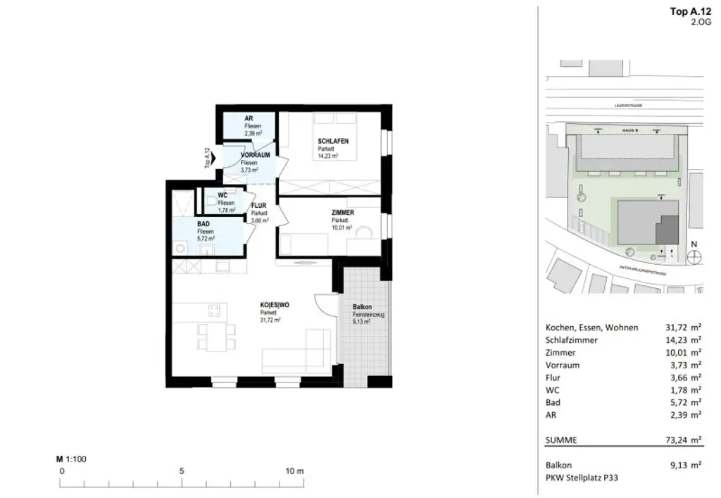 Helle freundliche Terrassenwohnung Top A.12 - Neubauprojekt SCHÖN | DORF | BLICK