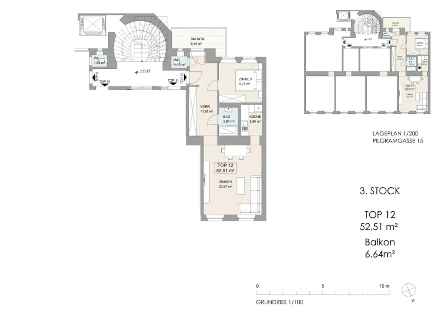 U4 PILGRAMGASSE: Altbauwohnung mit Balkon* im schön sanierten Altbau mit separater Küche Nähe Naschmarkt