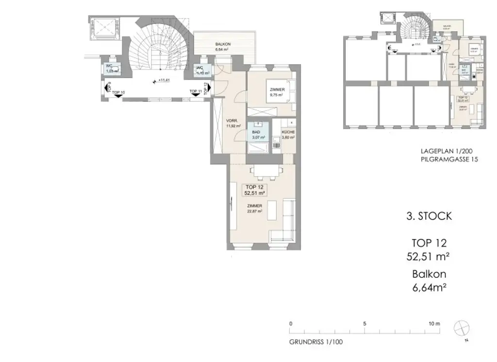 U4 PILGRAMGASSE: Altbauwohnung mit Balkon* im schön sanierten Altbau mit separater Küche Nähe Naschmarkt