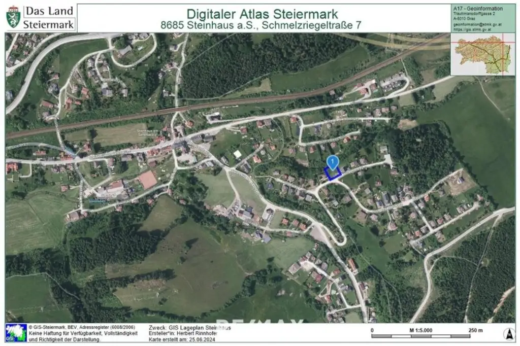 GIS Lageplan Steinhaus