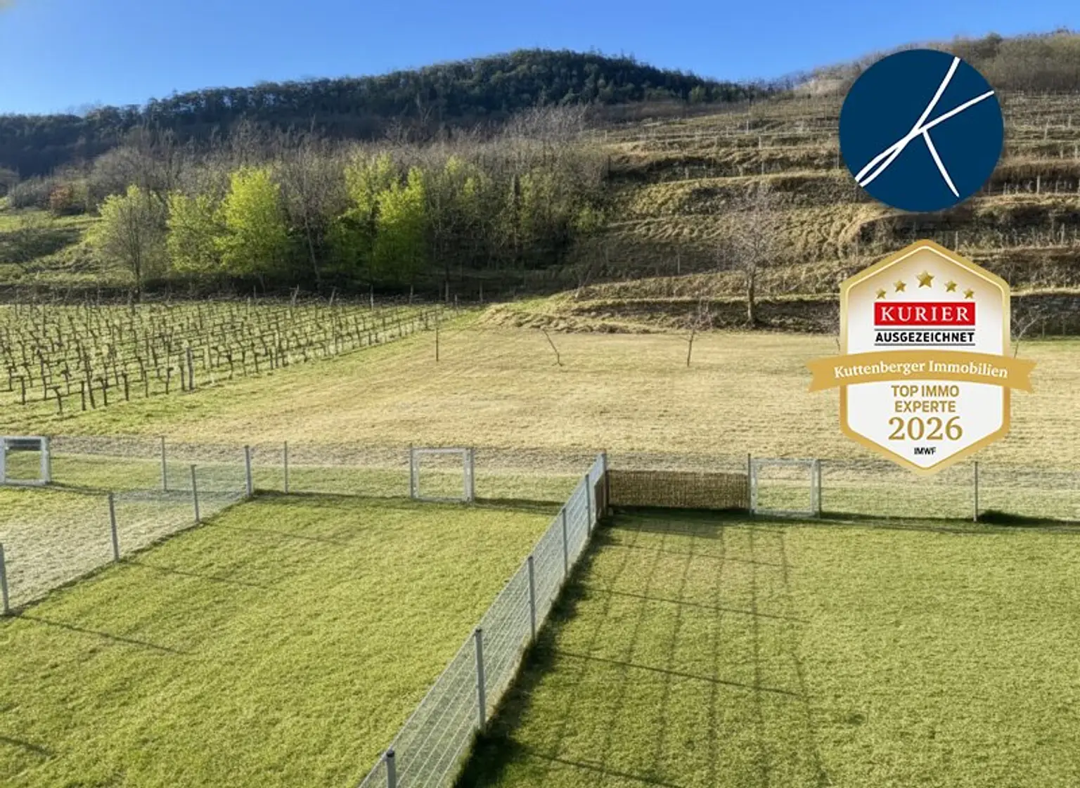 Blick in die Rossatzer Weinberge