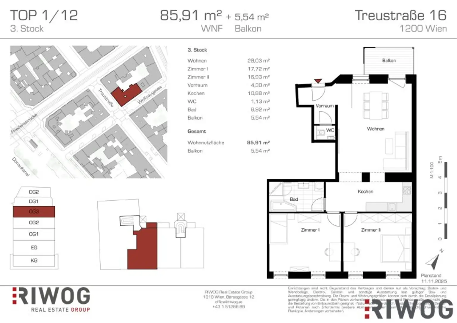 Weihnachtsaktion NEUE PREISE | 3-Zimmer Altbauwohnung mit Innenhofbalkon nahe dem Augarten | U4 Friedensbrücke