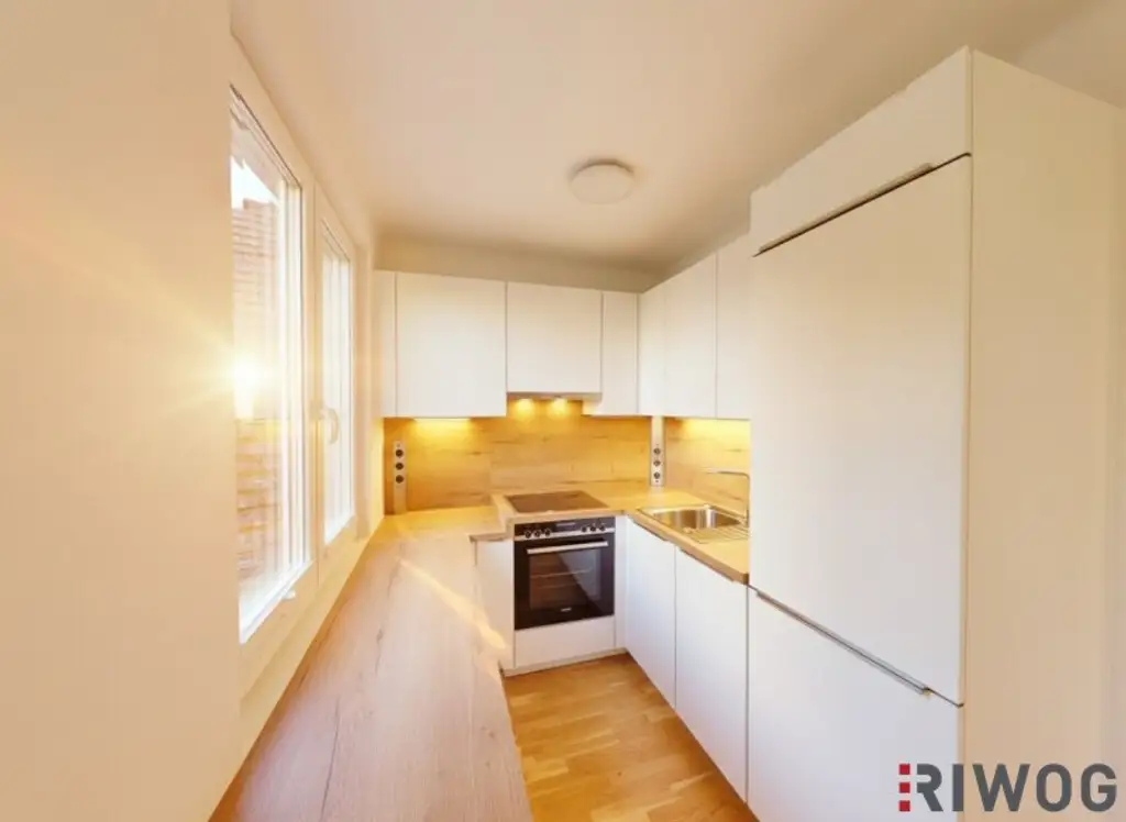 ERSTBEZUG nach Sanierung I Großzügige 2 Zimmer Wohnung mit Ausblick ins Grüne I inkl. Tischlerküche mit Siemens Geräten I Alte Donau Nähe