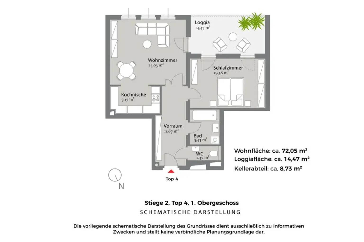 Wohntraum am Schafberg – Lichtdurchflutete Wohnung mit Loggia