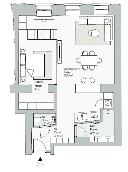 Loft-Charakter mit Glasgalerie