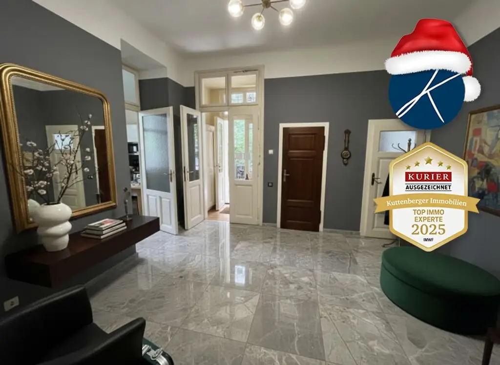 Preisreduktion ! Historisches Herrenhaus im Villenviertel von Baden: ca.450m² WF mit Grundfläche von 1873qm und 17 Zimmern zum Sanieren! (V2 & Schut