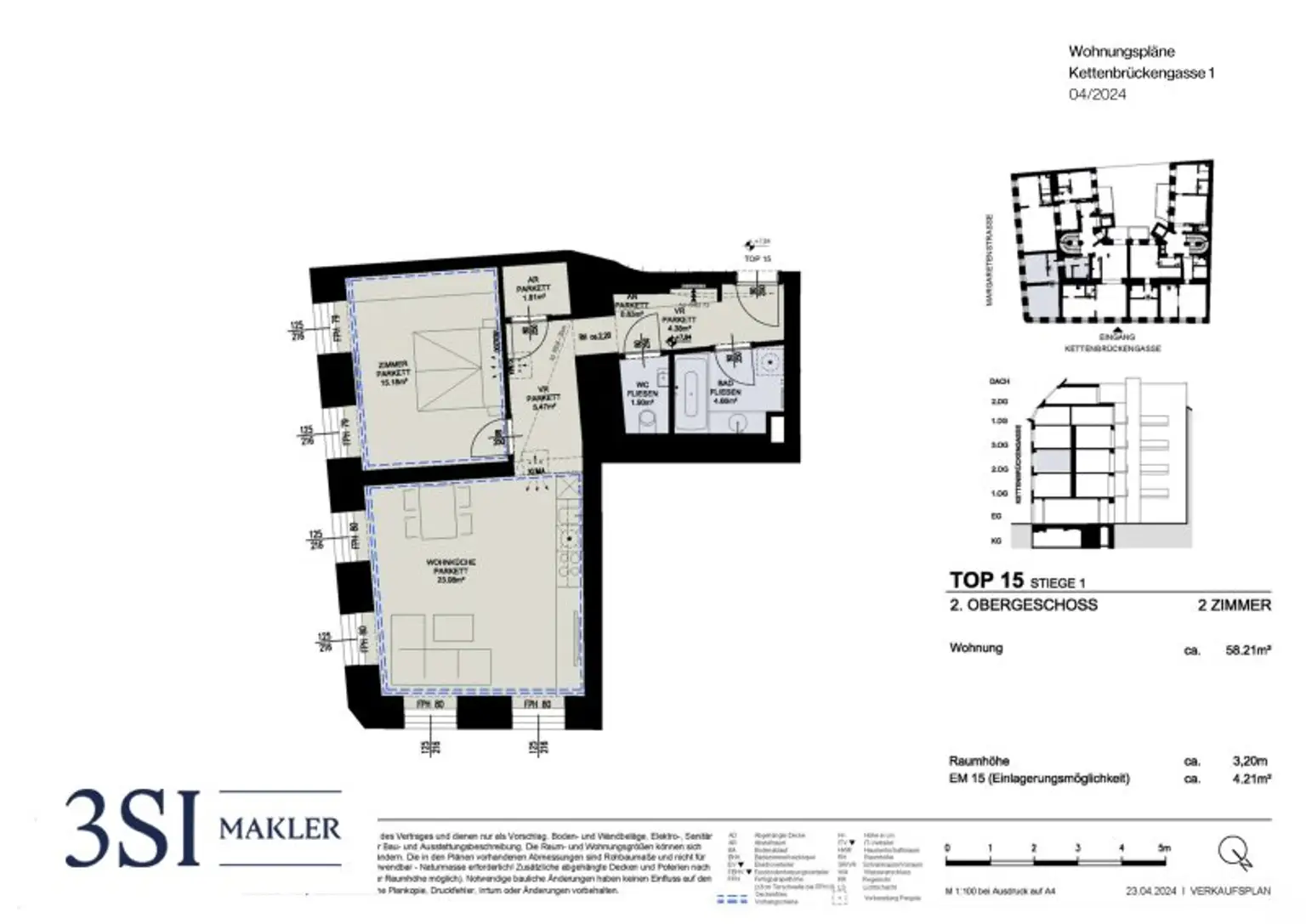 Ideal für Singles oder Paare - Licht, Raum und Ruhe