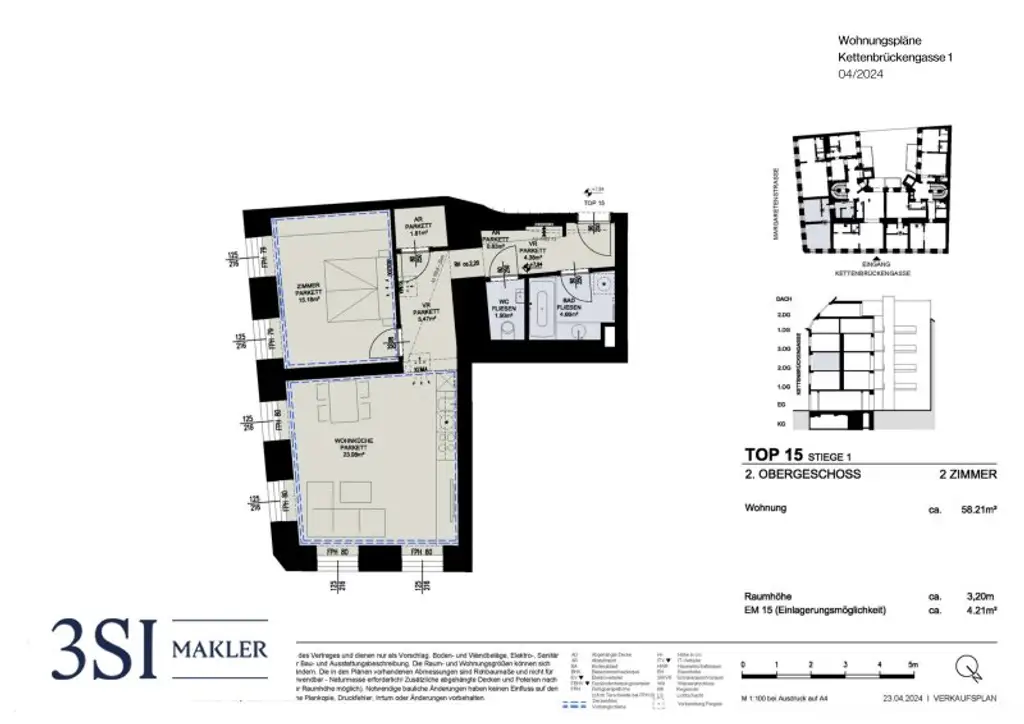 Ideal für Singles oder Paare - Licht, Raum und Ruhe