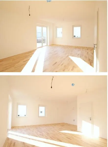 große Wohnküche ca. 41 m² mit Gartenausgang