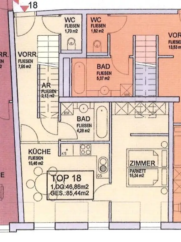 Großzügige 2-Zimmerwohnung im Herzen von Mariahilf