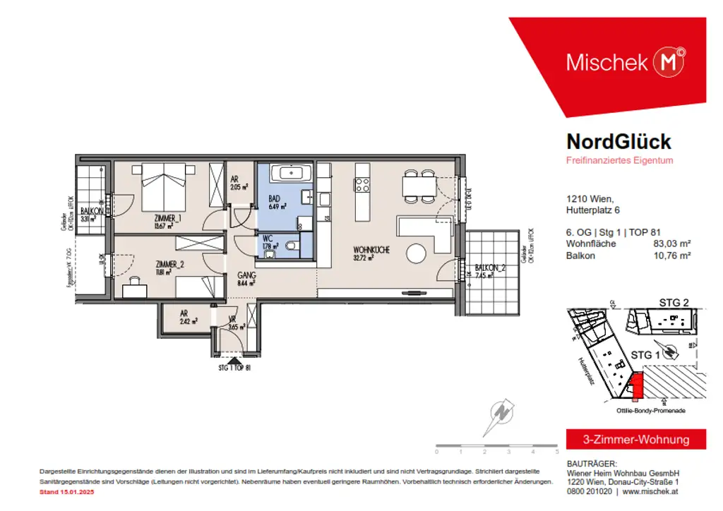 Sonnige 3-Zimmer-Wohnung mit Balkon – Provisionsfrei & bezugsfertig!