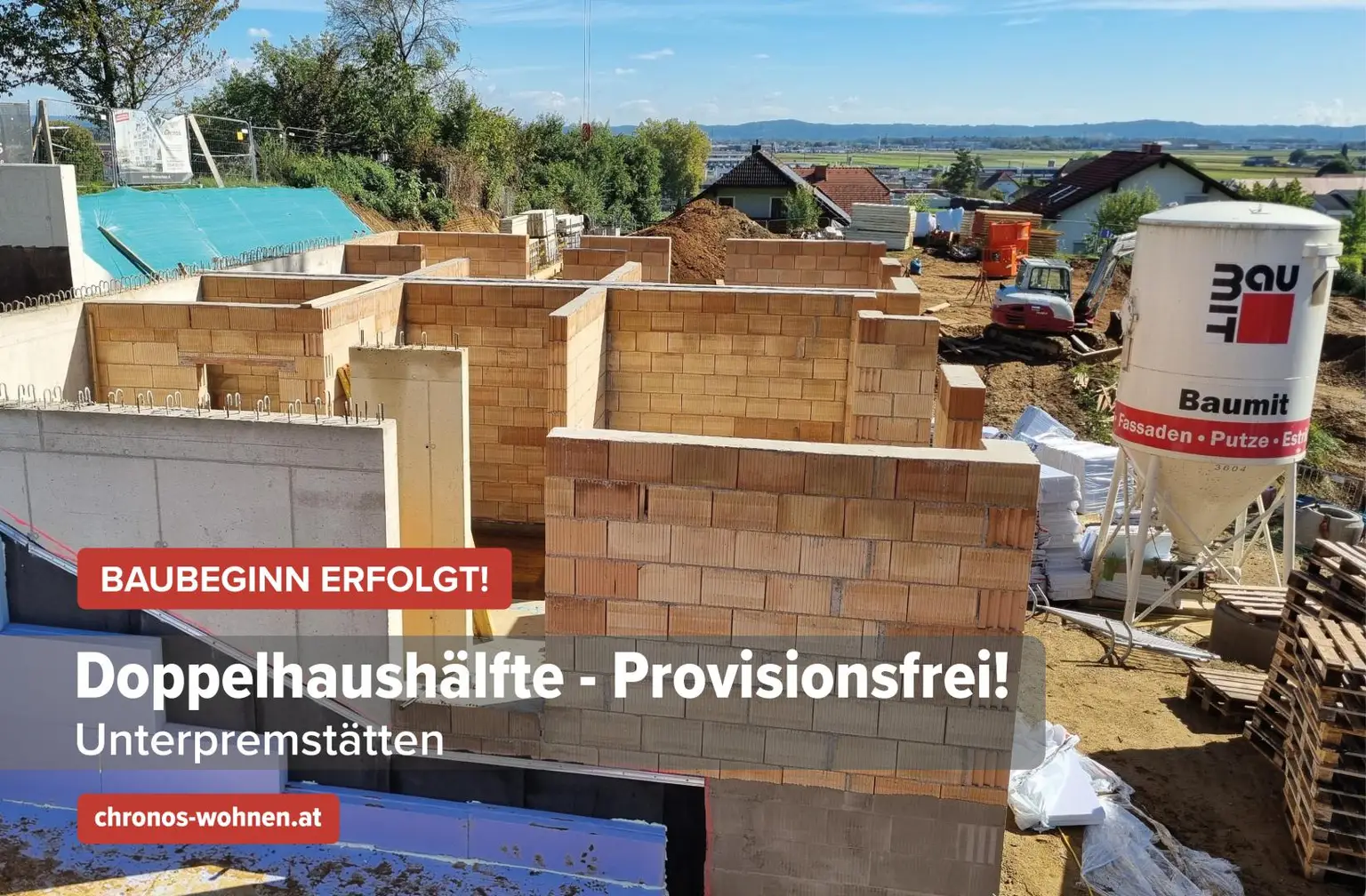 Sommer-AKTION! Baubeginn Erfolgt! Provisionsfrei und direkt vom Bauträger! Neubau-Doppelhaushälfte in Unterpremstätten!