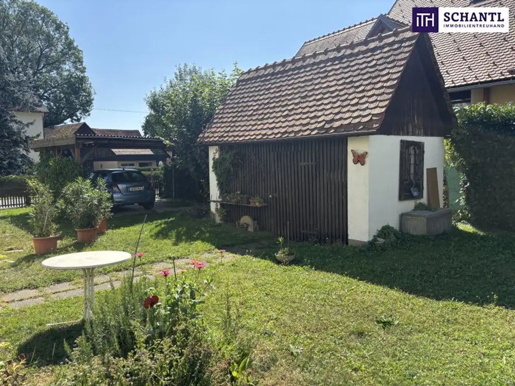 ++GARTENWOHNUNG in in RUHIGER STRASSGANGER-LAGE++ GARTENNUTZUNG ca. 280m², CARPORT++ LEICHT SANIERUNGSBEDÜRFTIG++