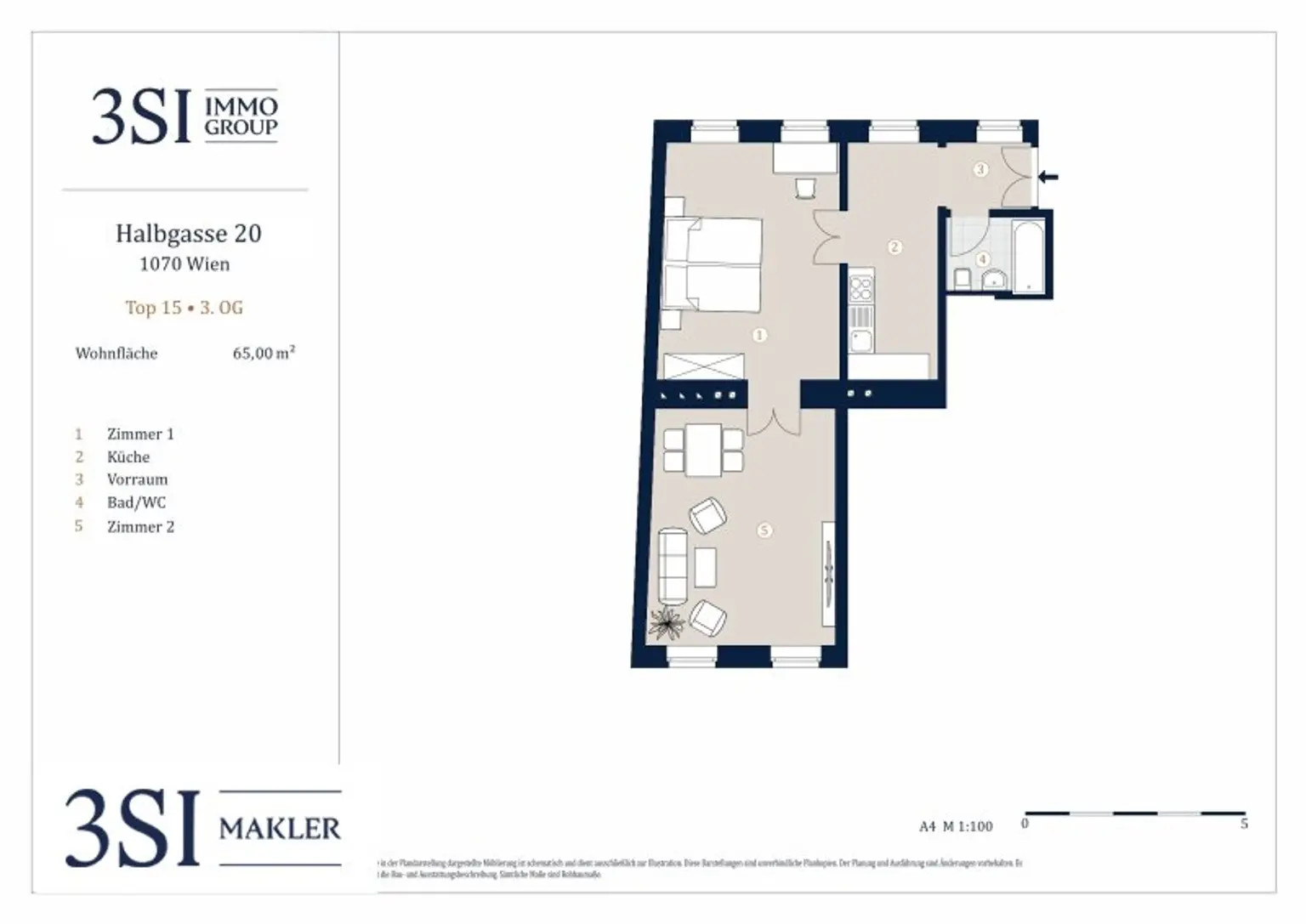 Teilsanierte 2-Zimmer-Altbauwohnung im Herzen des 7. Bezirks – in Top-Lage direkt bei der Burggasse