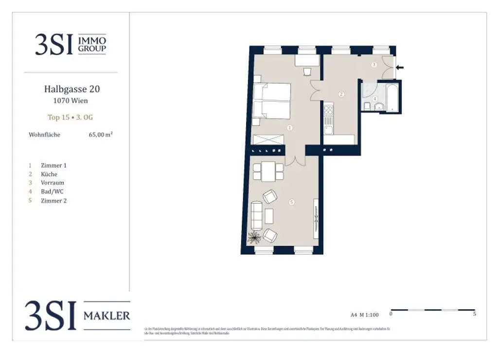 Teilsanierte 2-Zimmer-Altbauwohnung im Herzen des 7. Bezirks – in Top-Lage direkt bei der Burggasse
