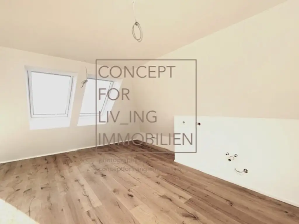 Exklusiv. Trendy. Coole Architektur. 63m2 Dach-Terrassen-Maisonette. Garage. Beziehbar: ab FJ/SO 2026. Erstbezug. Ideale Anlegerwohnung