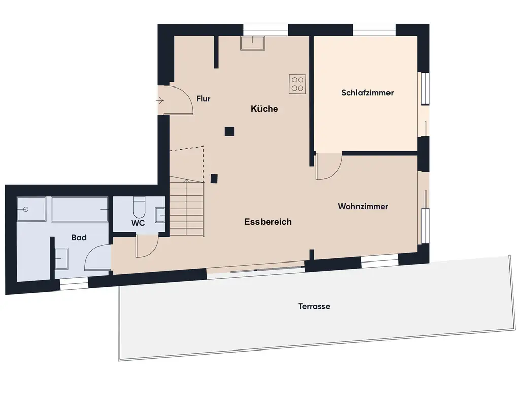 3-Zimmer-Maisonettewohnung mit zwei großen Terrassen und hoher Wohnqualität in Hohenweiler