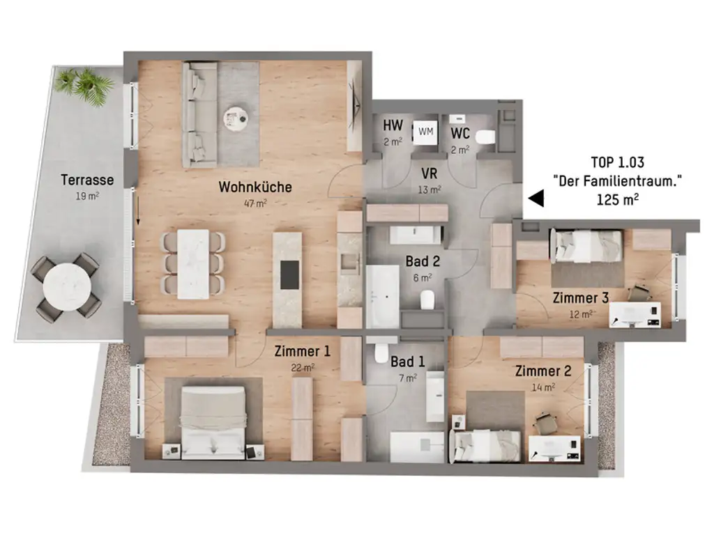 1210, Langenzersdorfer Straße, In Strebersdorf am Fuße des Bisambergs, 4-Zimmer-Eigentumswohnung