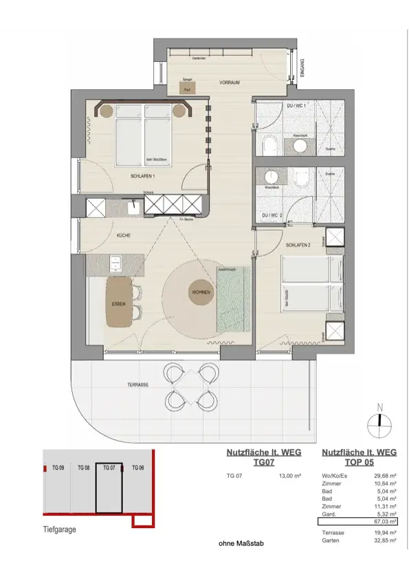 Wunderschönes 3-Zimmer Appartement in bester Lage von Oberndorf!