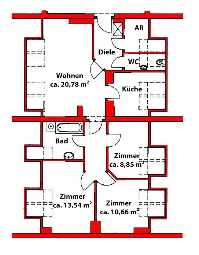 ENNS - Helle, großzügige 3-Zimmerwohnung mit zwei Balkonen und KFZ-Stellplatz!