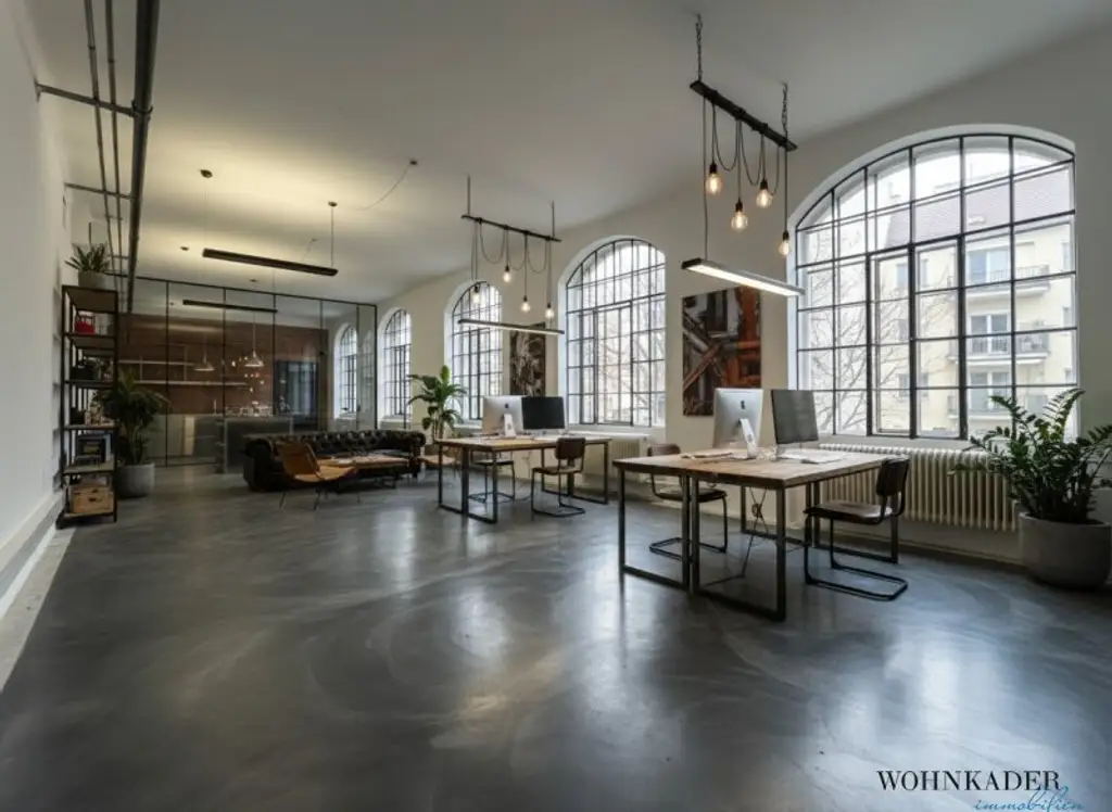 Modernes Loft-Büro in historischer Seidenfabrik – einzigartiger Backsteincharme & hochwertige Ausstattung