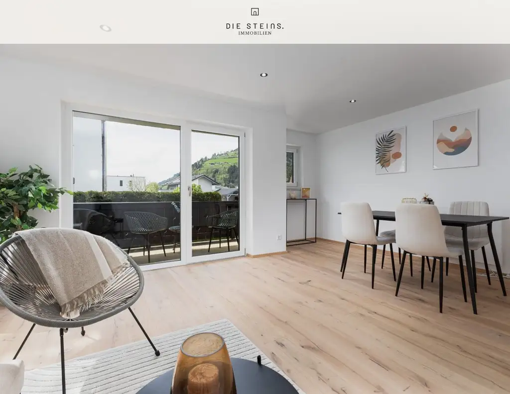 Zweitwohnsitznutzung - Sanierte 2-Zimmer-Wohnung mit Balkon & Bergblick auf die Schmittenhöhe