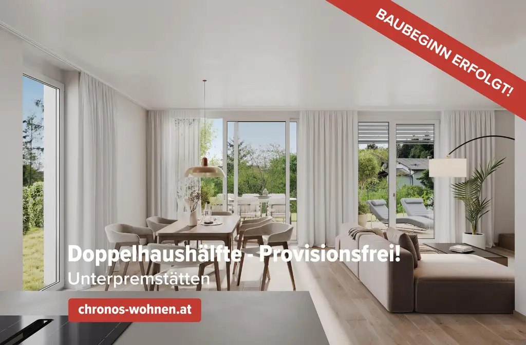 Vorverkaufs-AKTION! Baubeginn Erfolgt! Neubau-Doppelhaushälfte in Unterpremstätten! Provisionsfrei und direkt vom Bauträger!