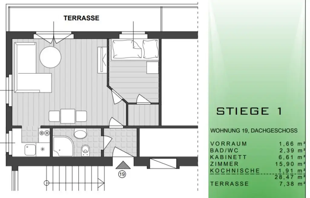 ++NEU++ 1,5-Zimmer Neubauwohnung mit getrennter Küche und Balkon!
