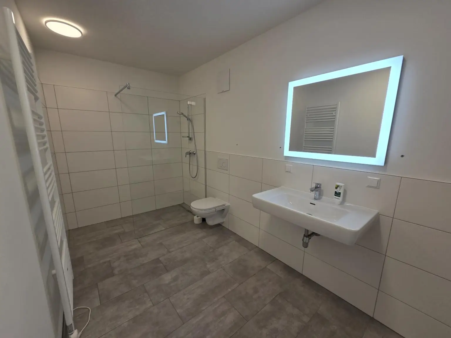 Badezimmer mit Dusche und WC