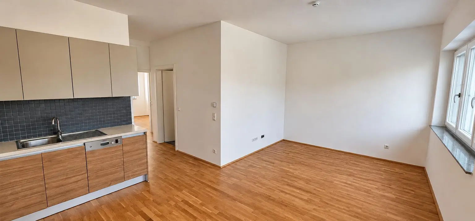Wohnzimmer mit Küche und Essbereich 2, Aufnahme