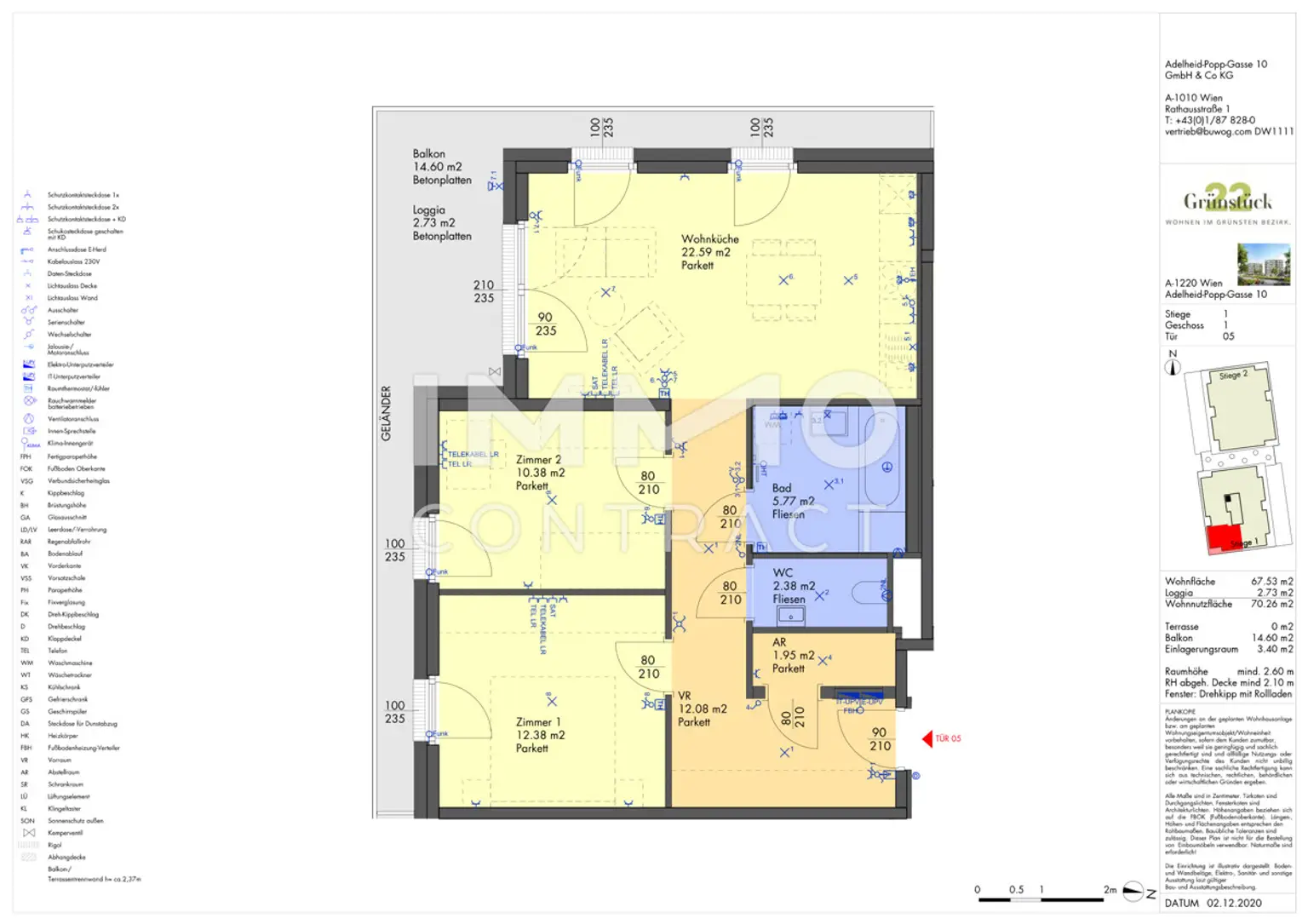 Lichtdurchflutete Balkonwohnung in ruhiger Lage
Adelheid-Popp-Gasse 10