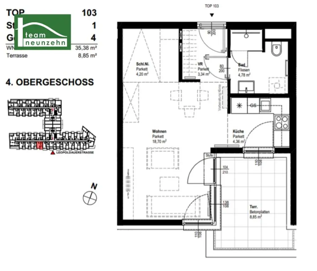 LEO 131 - Sonnige Süd-Wohnung nahe Siemensstraße Bahnhof und Parkanlagen!
