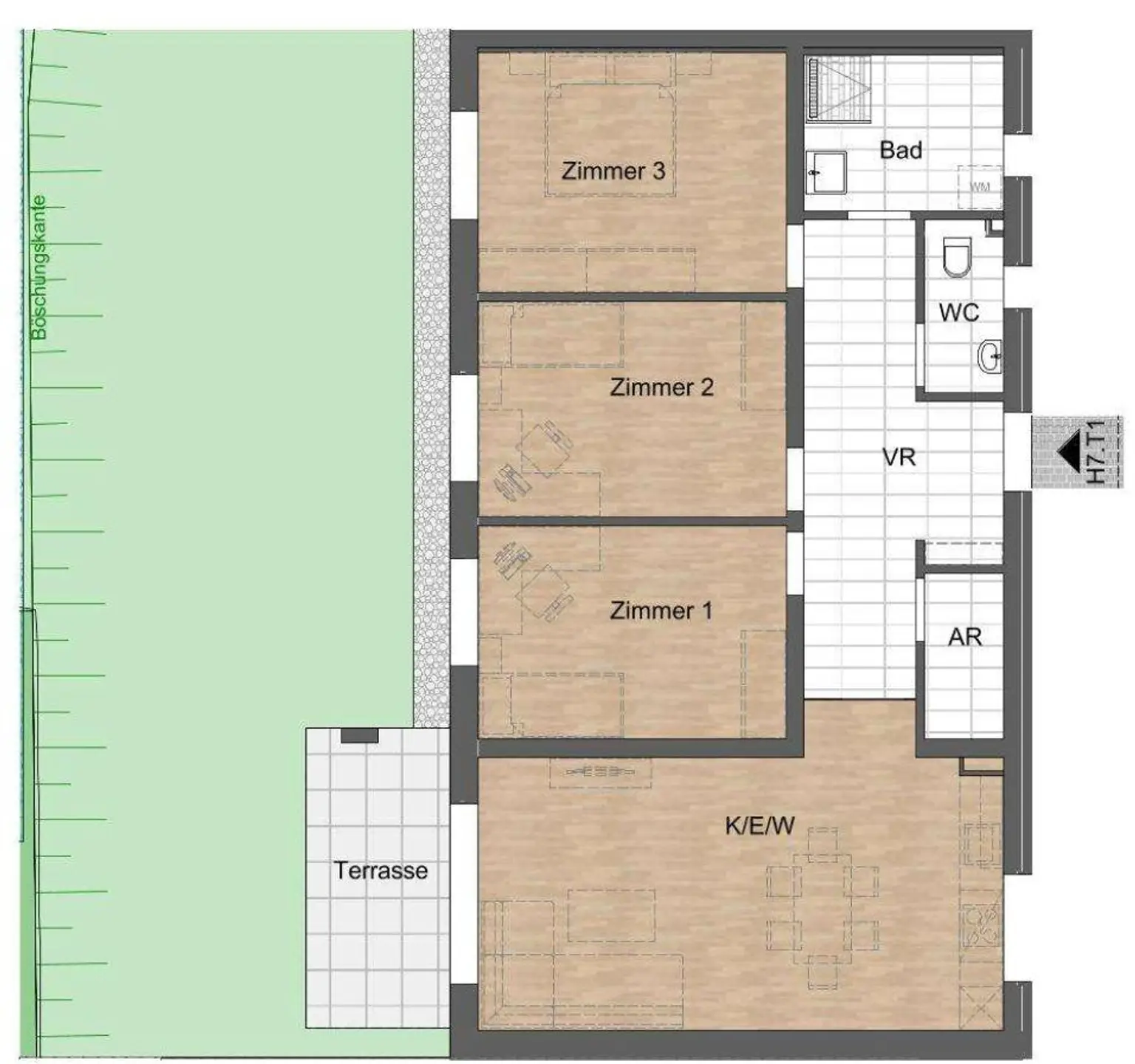 Neubau Gartenwohnung in Werndorf in Ruhelage/ Haus 7 Top 1