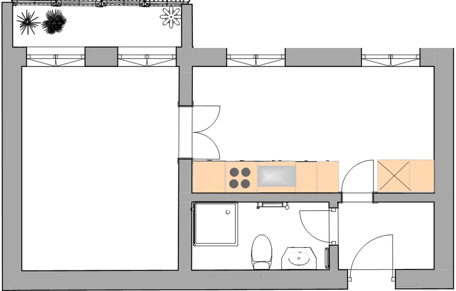 Wels: diese charmante 49,29 m² große Wohnung im ersten Stock,