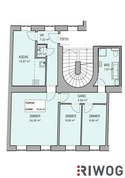 NÄHE 1. BEZIRK, DONAUKANAL UND AUGARTEN | Komplett hofseitige Altbauwohnung | Ideal auch zur WG-Nutzung | Rembrandtstraße