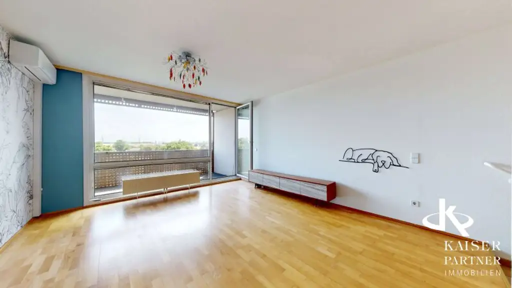 Urbaner Lebenstil in Oberlaa! Sensationeller Weitblick, moderne, offene 3-Zimmer-Wohnung mit großer 12,5m² Loggia!