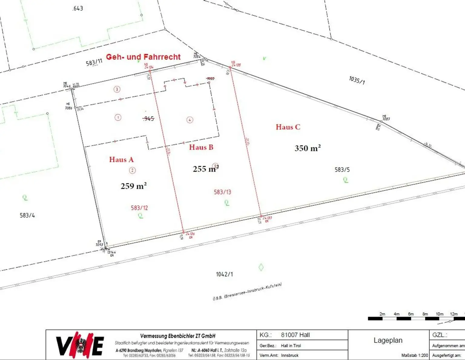 Grundstücke für 3 Reihenhäuser (Bauherrenmodel)