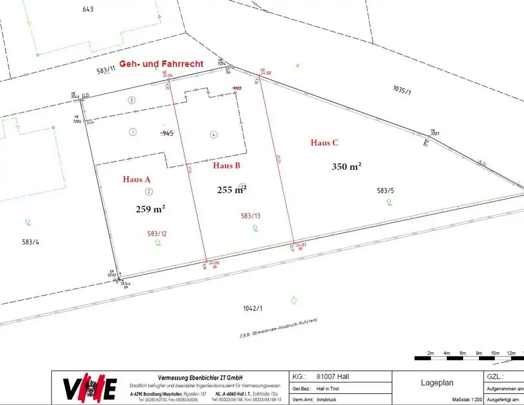 Grundstücke für 3 Reihenhäuser (Bauherrenmodel)