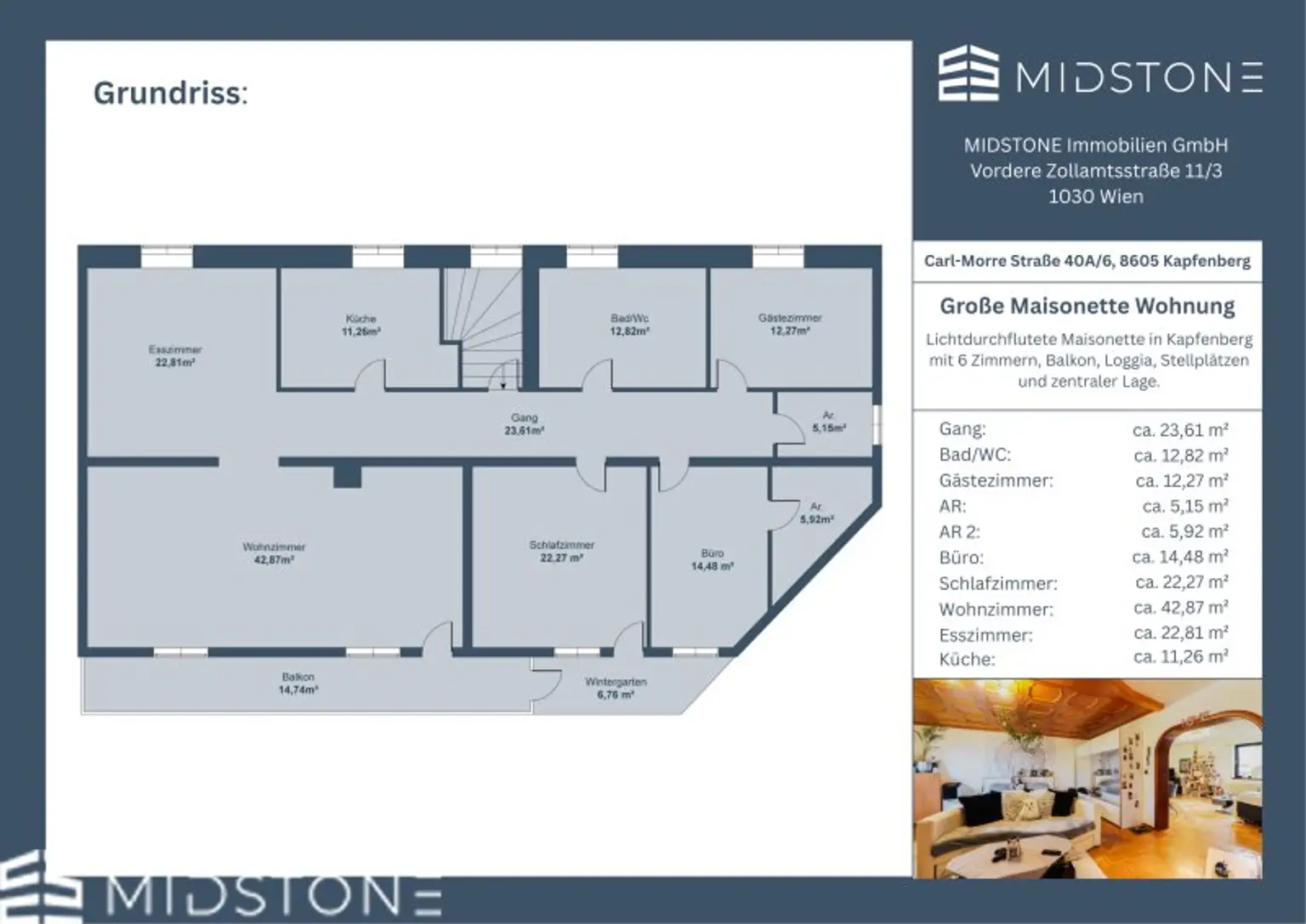 *Großzügige Maisonette Wohnung* Einzigartiges Potenzial mit Balkon und Loggia in Kapfenberg