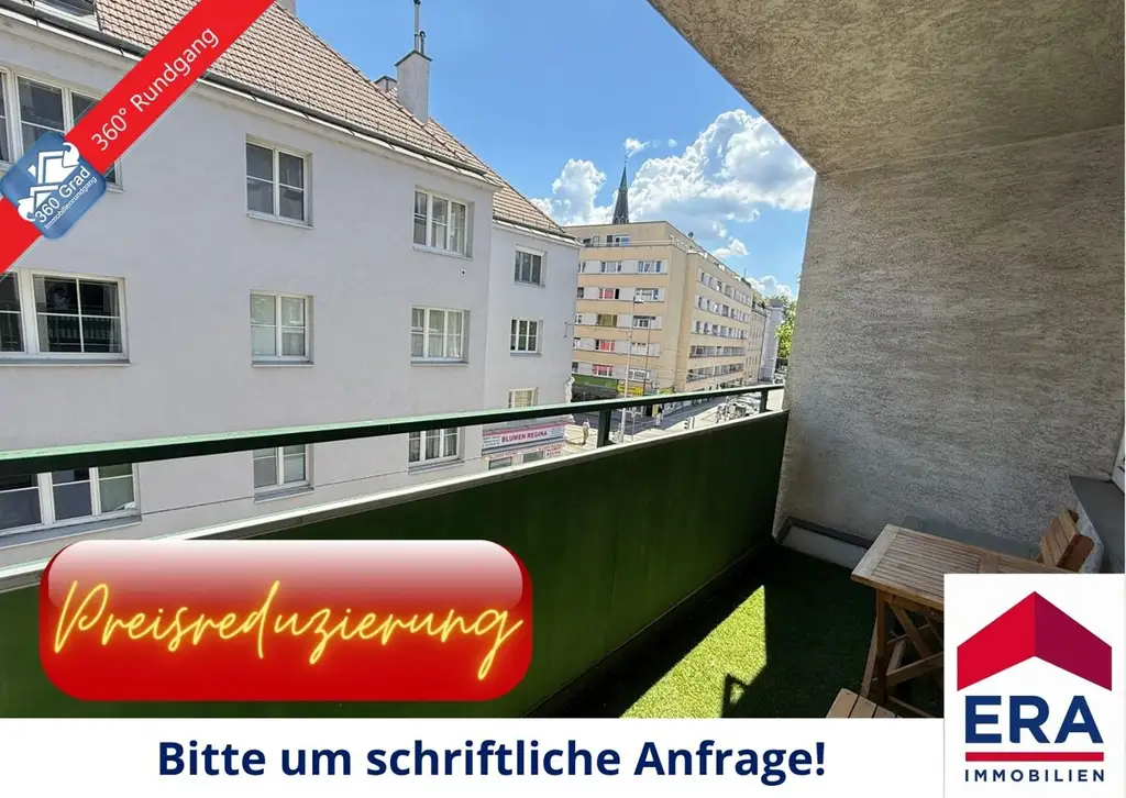 PREISREDUZIERUNG: Helle 2-Zimmer-Wohnung mit großer Loggia in attraktiver Lage in 1210 Wien