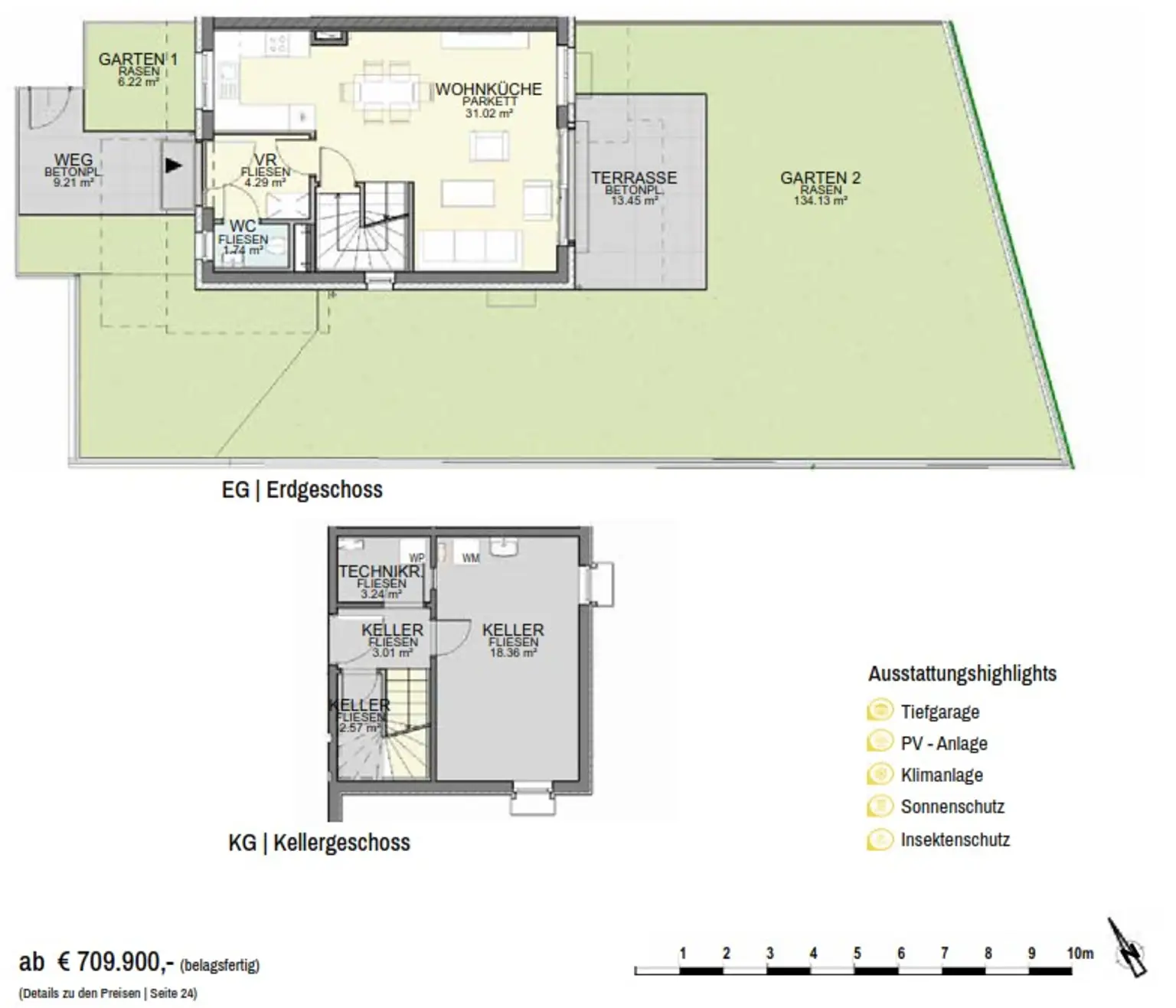 PROVISIONSFREI ~ Reihenhäuser nahe Mühlwasser und Donauinsel ~ 111m² - 120m² ~ ab € 749.000,00