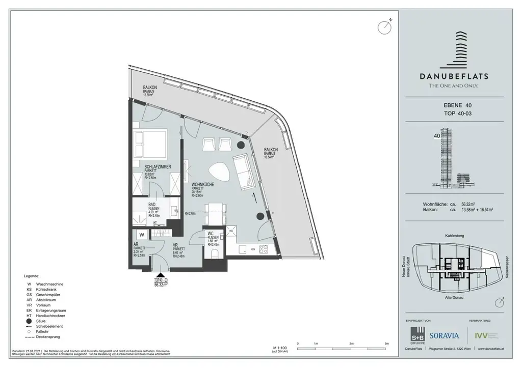 DANUBEFLATS. 40 Etage - The one and only: Einmalig inkl. Wellness and Swimming Pool