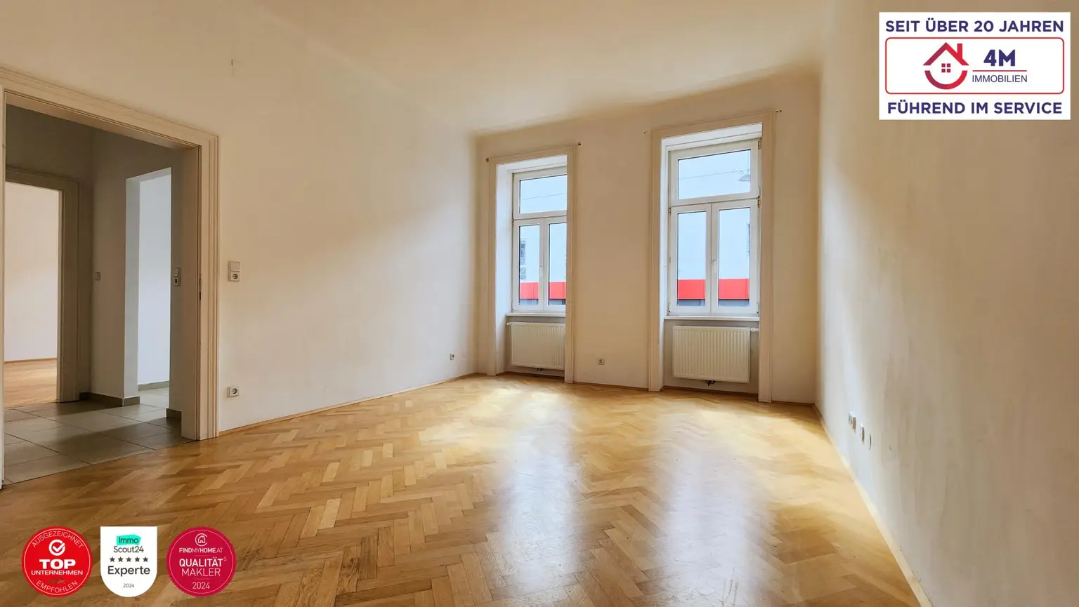 Sonnige & kernsanierte 2-Zimmer-Wohnung in klassischem Gründerzeithaus