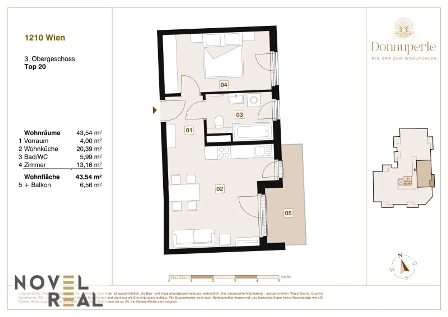 "DONAU PERLE" Mein Taum: 2-Zimmer-Erstbezug Wohnung mit Balkon in Top Lage!