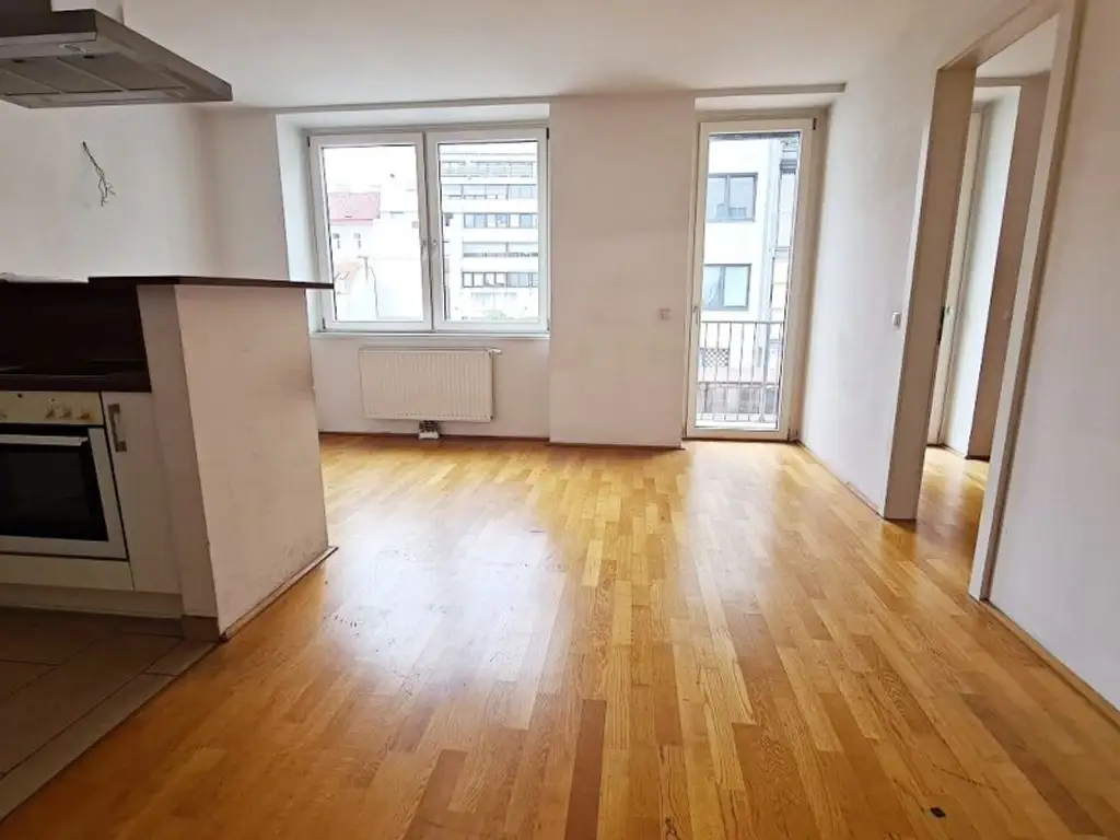 HUMBOLDTGASSE, U1 NÄHE, 76 m2 Neubau inkl. 4 m2 Loggia, Wohnküche, 2 Zimmer, Parketten, Wannenbad, 2. Liftstock
