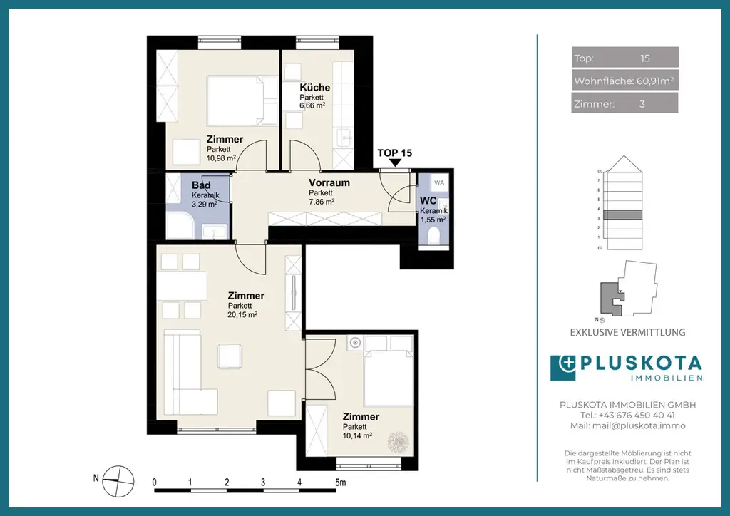 3 Zimmer City-Apartment in bester Lage