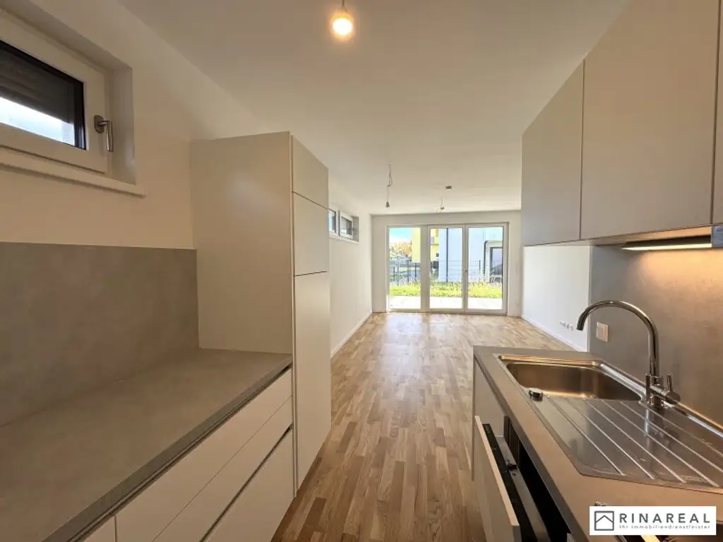 Blumengasse - 2 Zimmer Wohnung | Garten & Terrasse | Neubau | Klimaanlage | Einbauküche | zzgl. Tiefgaragenstellplatz | Top C1